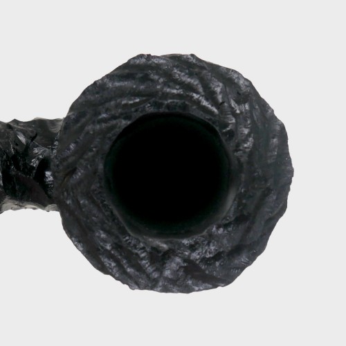 Peterson Dracula B10 Rusticated Ebony Nickel Mounted Fishtail Pipe (PE3342)