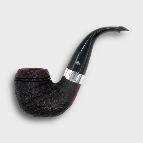 Peterson Sherlock Holmes Baskerville Sandblasted Silver Mounted P Lip Pipe (PE3348)