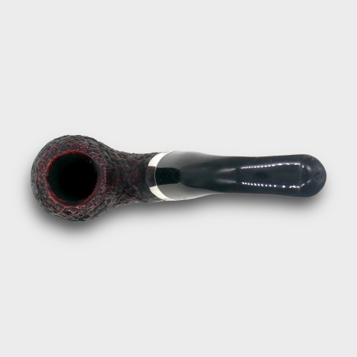Peterson Sherlock Holmes Baskerville Sandblasted Silver Mounted P Lip Pipe (PE3348)