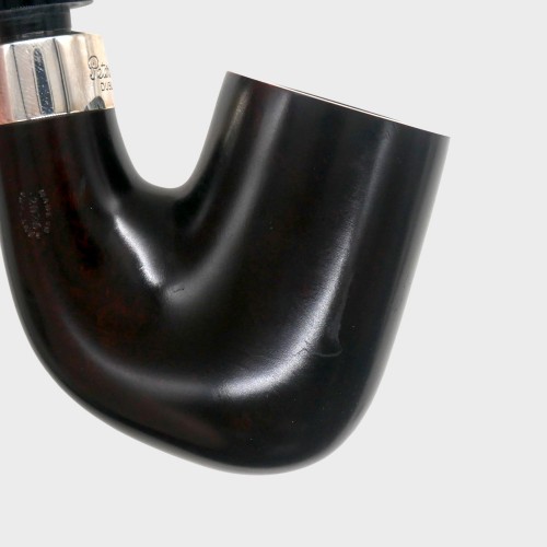 Peterson Pub Smooth Heritage Silver Mounted Bent P Lip Pipe (PE3356)