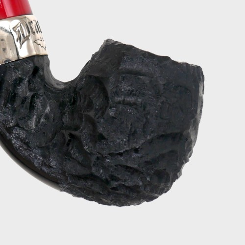 Peterson Dracula 230 Rusticated Ebony Nickel Mounted Fishtail Pipe (PE3370)