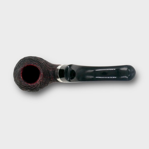 Peterson Sherlock Holmes Lestrade Sandblasted Silver Mounted P Lip Pipe (PE3373)