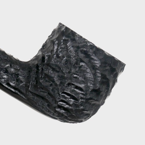 Peterson Dracula 608 Rusticated Ebony Nickel Mounted Fishtail Pipe (PE3374)