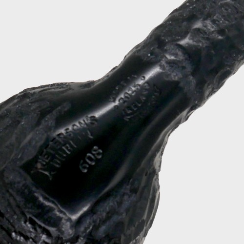 Peterson Dracula 608 Rusticated Ebony Nickel Mounted Fishtail Pipe (PE3374)