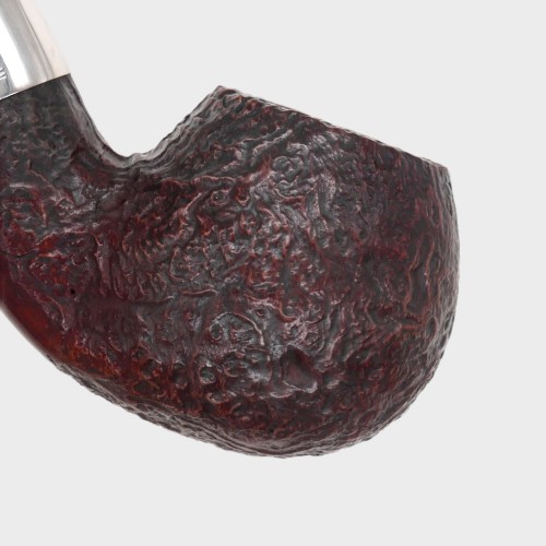 Peterson Irish Harp 03 Sandblast Silver Mounted Fishtail Pipe (PE3377)