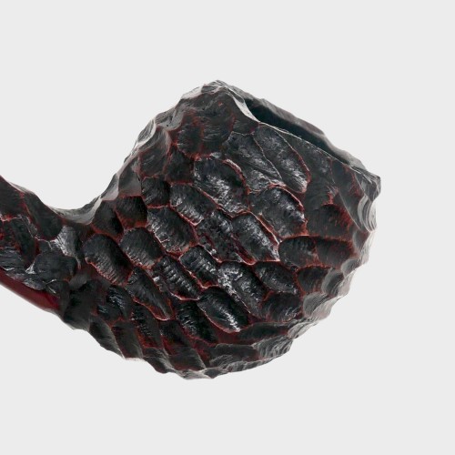 Peterson Junior Rusticated Acorn Nickel Mounted Fishtail Pipe (PE3381)