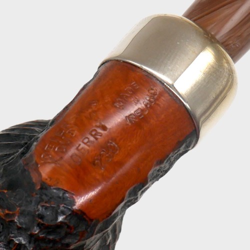 Peterson Derry Rustic 230 Nickel Mounted 9mm Filter Fishtail Pipe (PE3382)