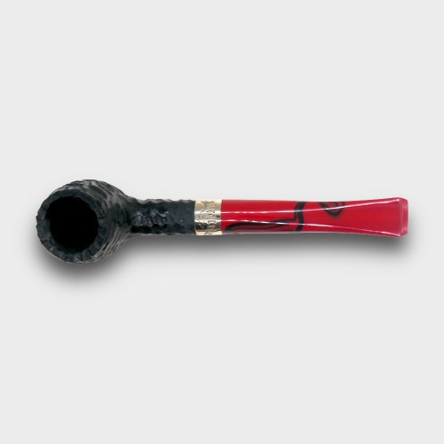 Peterson Dracula 15 Rusticated Ebony Nickel Mounted Fishtail Pipe (PE3389)