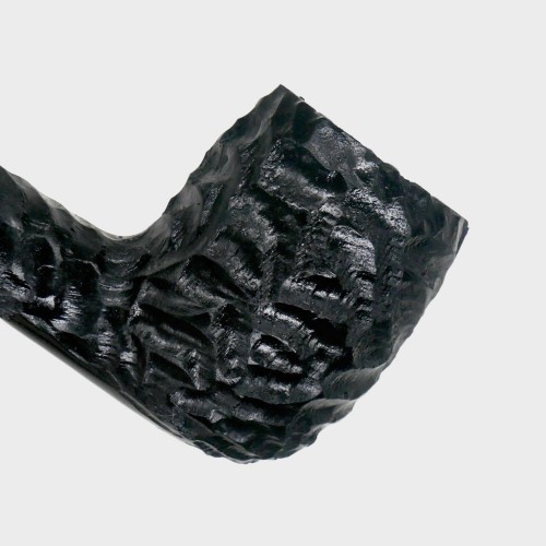 Peterson Dracula 15 Rusticated Ebony Nickel Mounted Fishtail Pipe (PE3389)