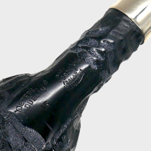 Peterson Dracula 15 Rusticated Ebony Nickel Mounted Fishtail Pipe (PE3389)