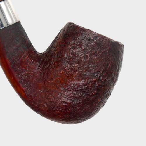 Peterson Irish Harp 69 Sandblast Silver Mounted Fishtail Pipe (PE3391)
