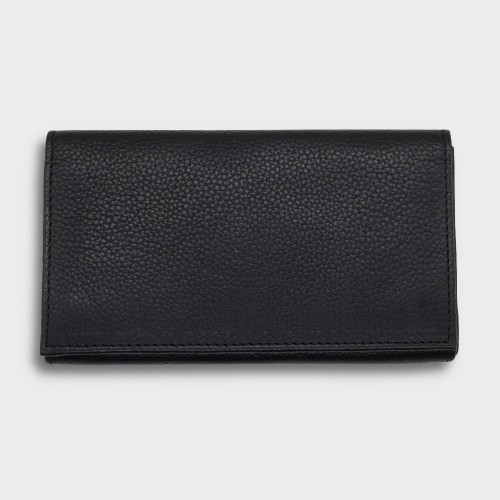 Artamis Roll Up Pouch with Buttons and Paper Holder - Black