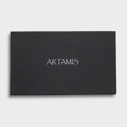 Artamis Roll Up Pouch with Buttons and Paper Holder - Black