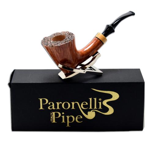 Ariberto Paronelli Volkan Oro Flame Grain Briar Fishtail Pipe (ART002)