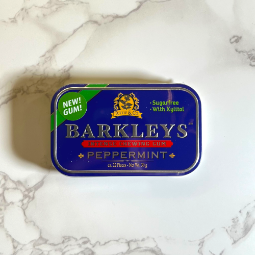 Barkleys Sugarfree Chewing Gum - Peppermint Tin - 30g (End of Line)