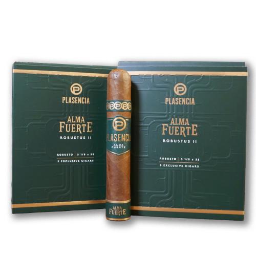 Plasencia Alma Fuerte Colorado Claro Robustus II Cigar - 2 x Pack of 5 (10) Bundle Deal
