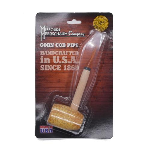 Missouri Meerschaum Corn Cob Pony Express Straight Pipe - Gift Pack