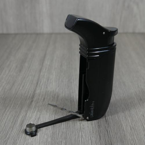 Adorini Puroso Double Jet Black Solingen Blade Lighter (AD060)
