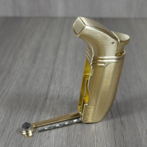 Adorini Puroso Double Jet Gold-Plated Solingen Blade Lighter (AD015)