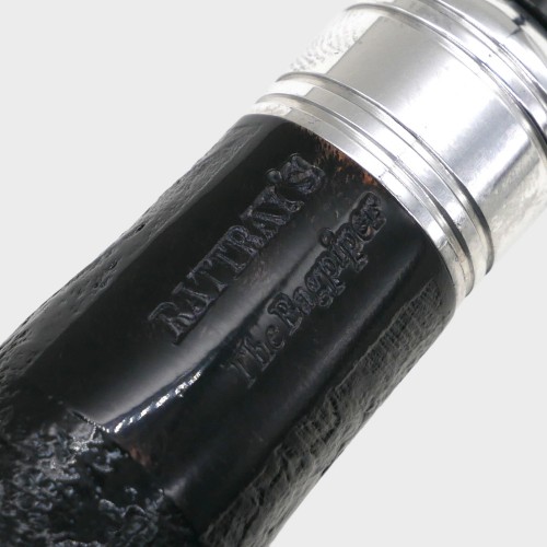 Rattrays The Bagpiper Rustic Black 9mm Fishtail Pipe (RA1623)