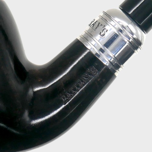 Rattrays The Bagpiper Grey Black 9mm Fishtail Pipe (RA1626)