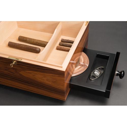Morici Roma Tobacco Trunk with Drawer & Ashtray Cigar Humidor - 300 Cigar Capacity
