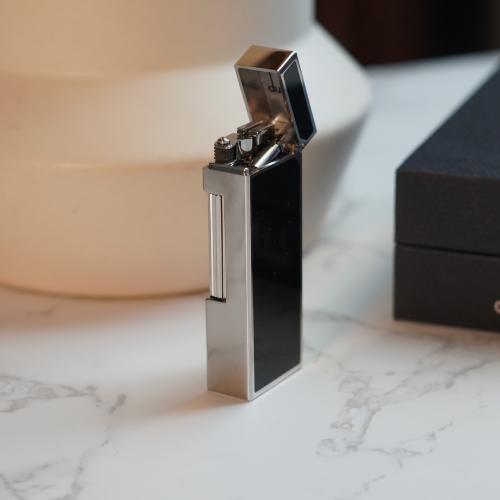 Dunhill Rollagas Lighter - Black Lacquer Malachite