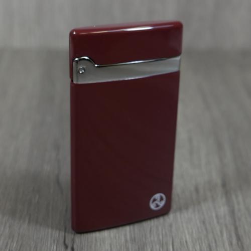 Rattrays Alfie Flat Jet Flame Lighter - Burgundy (End of Line)