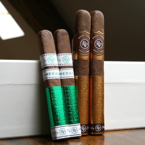 Green and Gold Rocky Patel Sampler - 4 Cigars