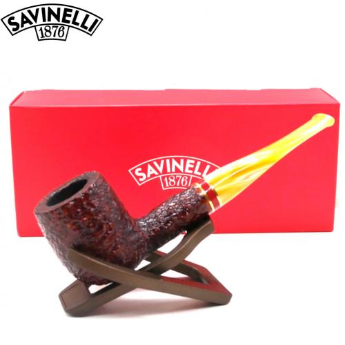 Savinelli St Nicholas 2024 106 Rustic 6mm Filter Fishtail Pipe (SAV1829)