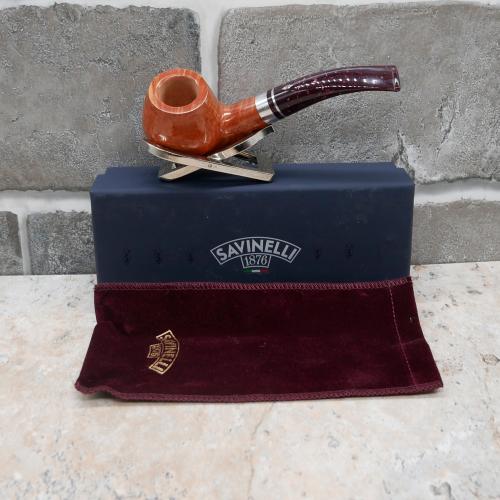 Savinelli Bacco 645 Smooth Natural 6mm Fishtail Pipe (SAV709) (End of Line)