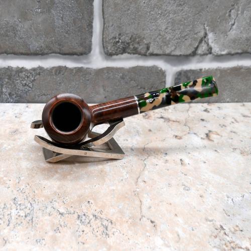 Savinelli Camouflage Smooth 310 Dark Brown 6mm Fishtail Pipe (SAV720) (End of Line)