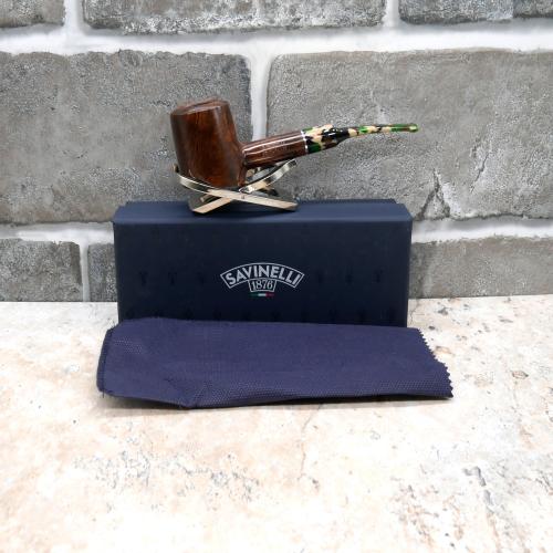 Savinelli Camouflage Smooth 310 Dark Brown 6mm Fishtail Pipe (SAV720) (End of Line)