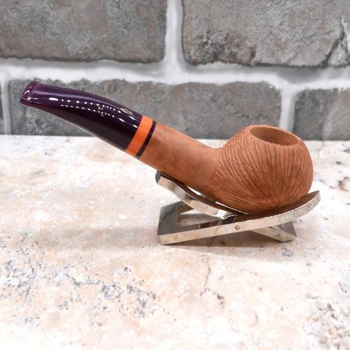 Savinelli Riccio 321 Natural Rustic Half Bent Author 6mm Filter Fishtail Pipe (SAV535) (End of Line)