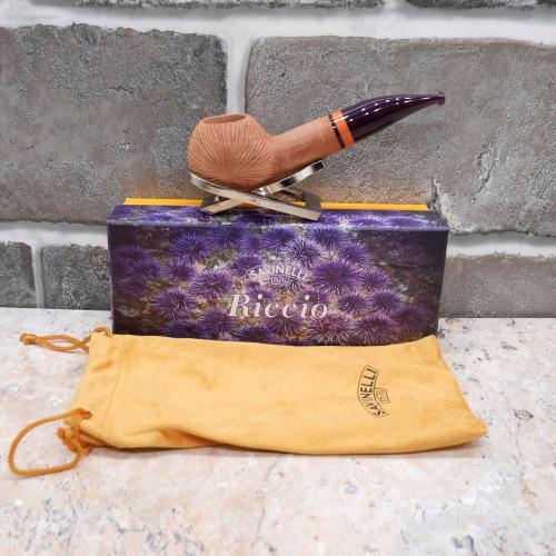 Savinelli Riccio 321 Natural Rustic Half Bent Author 6mm Filter Fishtail Pipe (SAV535) (End of Line)