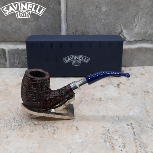 Savinelli Eleganza Rustic 606 Bent Billiard 6mm Fishtail Pipe (SAV551) (End of Line)