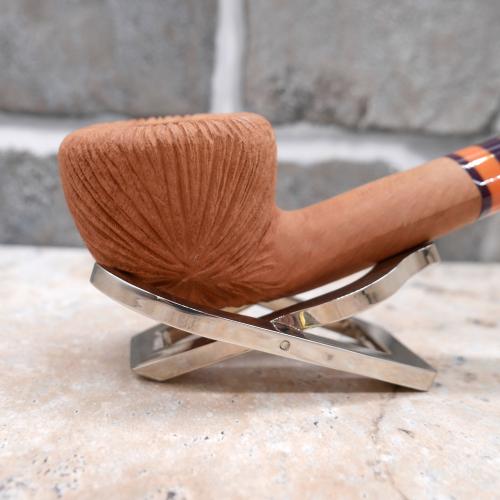 Savinelli Riccio 316 Natural Rustic Half Bent Dublin 6mm Filter Fishtail Pipe (SAV568) (End of Line)
