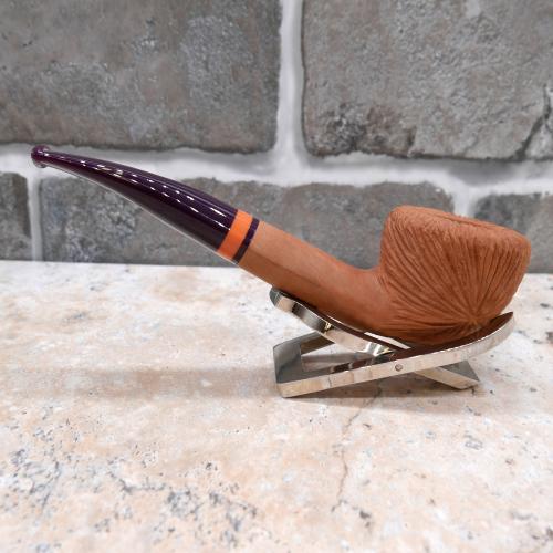 Savinelli Riccio 316 Natural Rustic Half Bent Dublin 6mm Filter Fishtail Pipe (SAV568) (End of Line)