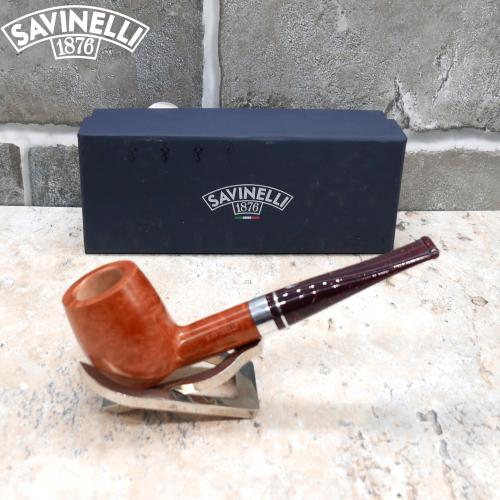 Savinelli Bacco 128 Smooth Natural 6mm Fishtail Pipe (SAV707) (End of Line)