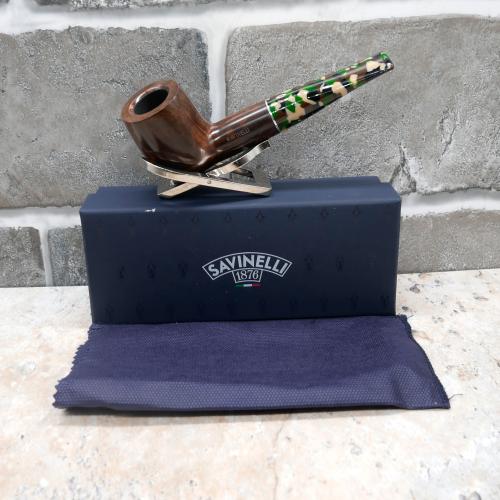 Savinelli Camouflage Smooth 101 Dark Brown 6mm Fishtail Pipe (SAV713) (End of Line)
