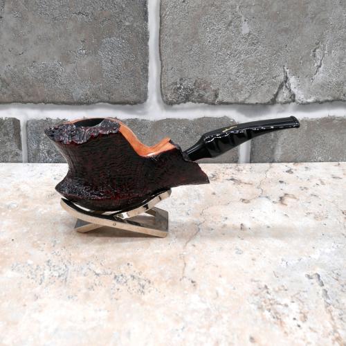 Savinelli Autograph Smooth & Sandblast 6mm Fishtail Pipe (SAV783)