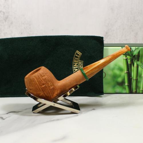Savinelli Bamboo 207 Rustic 6mm Fishtail Pipe (SAV1141) (End of Line)