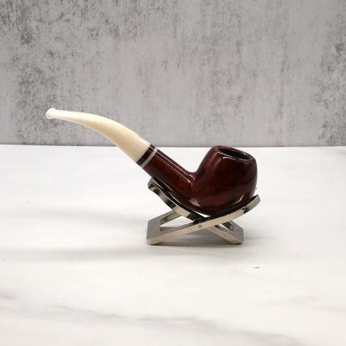 Savinelli Avorio 626 Smooth Burgundy 6mm Filter Fishtail Pipe (SAV1275) (End of Line)