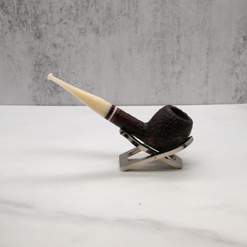 Savinelli Avorio 207 Rustic Brown 6mm Filter Fishtail Pipe (SAV1279) (End of Line)