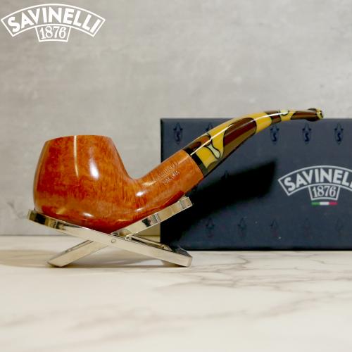Savinelli Paloma 645 Smooth Brown 9mm Filter Fishtail Pipe (SAV1301)