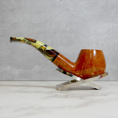 Savinelli Paloma 645 Smooth Brown 9mm Filter Fishtail Pipe (SAV1301)