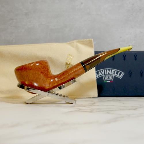 Savinelli Paloma 316 Smooth Brown 9mm Filter Fishtail Pipe (SAV1308)