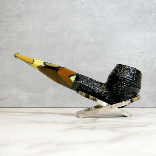 Savinelli Paloma 510 Rustic Black 9mm Filter Fishtail Pipe (SAV1309)