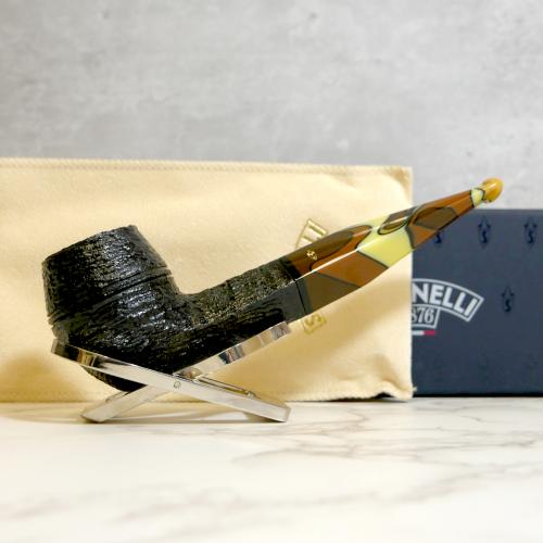 Savinelli Paloma 510 Rustic Black 9mm Filter Fishtail Pipe (SAV1309)
