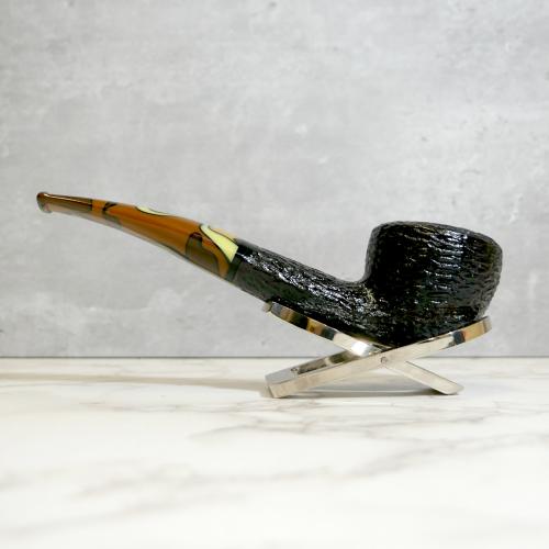Savinelli Paloma 316 Rustic Black 6mm Filter Fishtail Pipe (SAV1312)